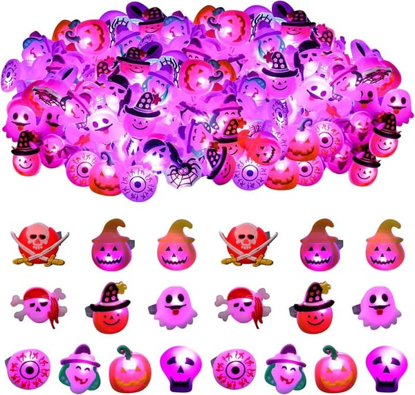 🎁 Hot Sale 49% OFF 🔥 50pcs LED Halloween Ring