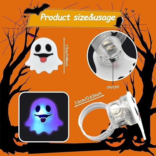 🎁 Hot Sale 49% OFF 🔥 50pcs LED Halloween Ring
