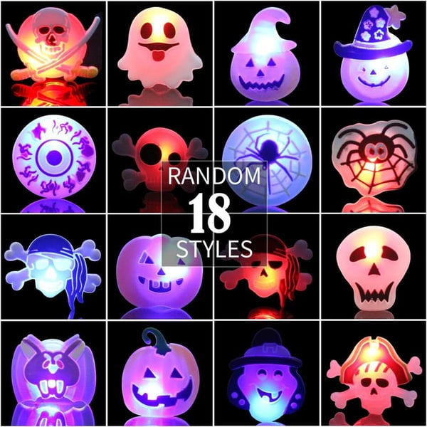 🎁 Hot Sale 49% OFF 🔥 50pcs LED Halloween Ring
