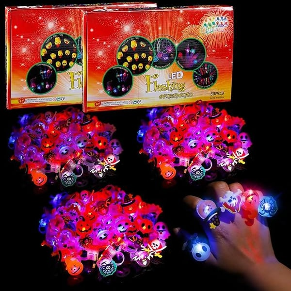 🎁 Hot Sale 49% OFF 🔥 50pcs LED Halloween Ring